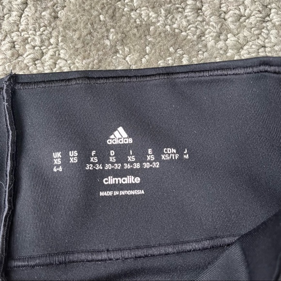 💕LAST CHANCE💕 EUC Women's Adidas Climalite Leggings size XS in Black - Picture 3 of 7